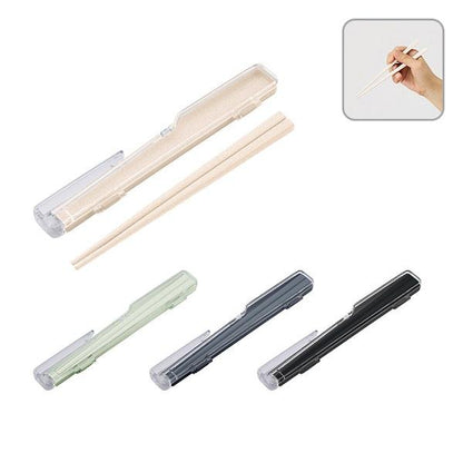 箸 ケース付 掴みやすい エコ素材 プラ削減 便利グッズ 記念品 エコ箸クリップケース バンブーファイバー入タイプ