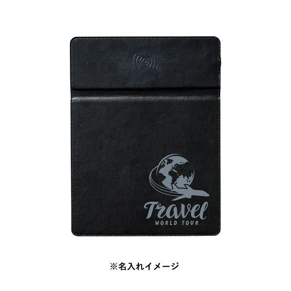 スマホ充電 ワイヤレス充電器 マウスパッド レザー エコグッズ 記念品 ノベルティ 小ロット ワイヤレス充電付レザーマウスパッド 5W