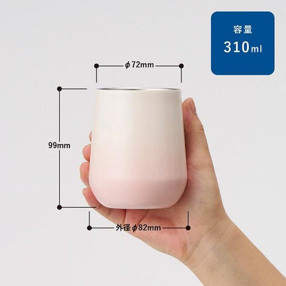 ステンレスタンブラー 缶ホルダー 310ml 保冷温 記念品 ノベルティ 小ロット グラデーションサーモラウンドタンブラー