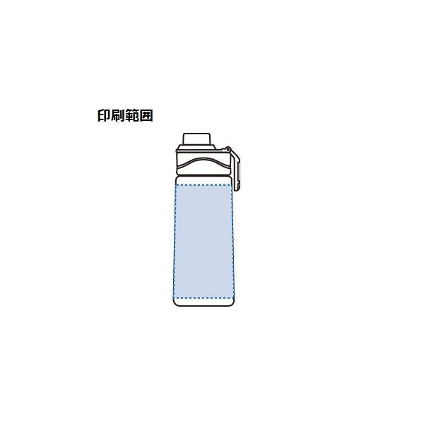 クリアボトル 目盛り付 シェイカー 水筒 680ml ノベルティ 小ロット シリコンシェイカーボール＋目盛り付ハンドルボトル セット