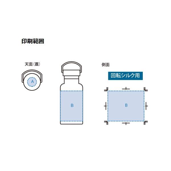 サーモボトル ステンレスボトル 420ml ハンドル付 水筒 ノベルティ 小ロット メタルハンドルサーモボトル420ml