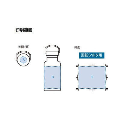 サーモボトル ステンレスボトル 420ml ハンドル付 水筒 ノベルティ 小ロット メタルハンドルサーモボトル420ml