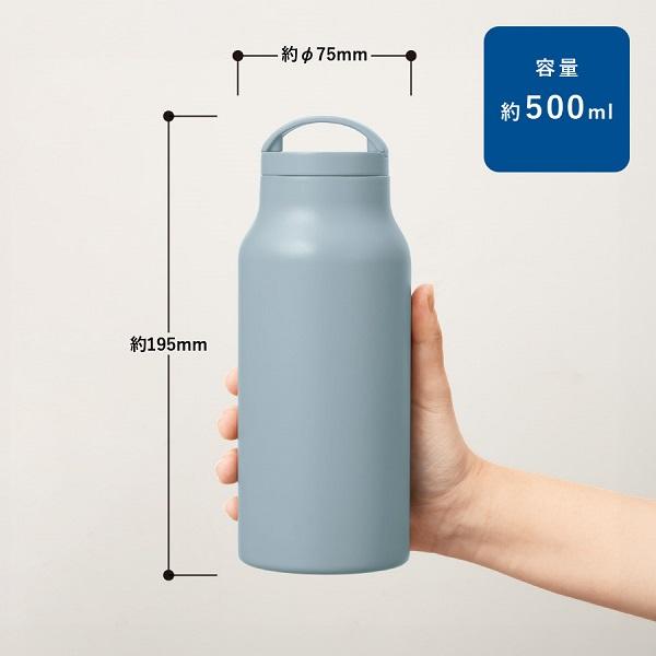 Handit サーモボトル 500ml グッドデザイン賞受賞 水筒 オフィス向け おしゃれ Handitシンプルサーモボトル500ml