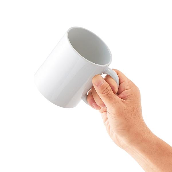マグカップ 380ml 陶器 食器 フルカラー印刷対応 ノベルティ 小ロット 陶器マグ ストレート Lサイズ