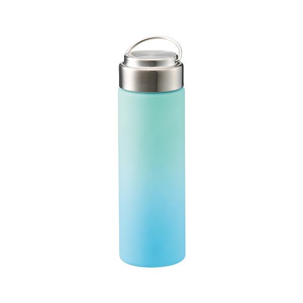 クリアボトル グラデーション ハンドル付き ボトル 水筒 軽量 500ml ノベルティ 小ロット グラデーションハンドルクリアボトル500ml