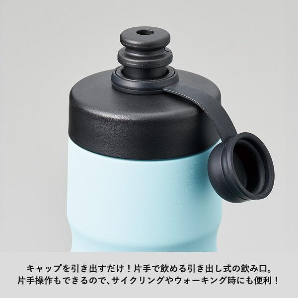 ステンレス水筒 保冷専用 サイクリング ボトル スポーツ用水筒 片手で飲める ステンレスサーモスポーツボトル600ml