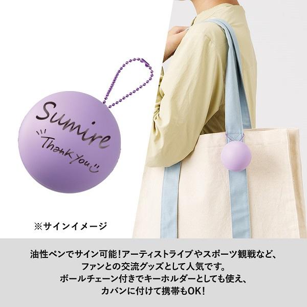 サインボール 推し活 ストレス解消 ボール型キーホルダー 油性ペン対応 記念品 サインボール（丸型）