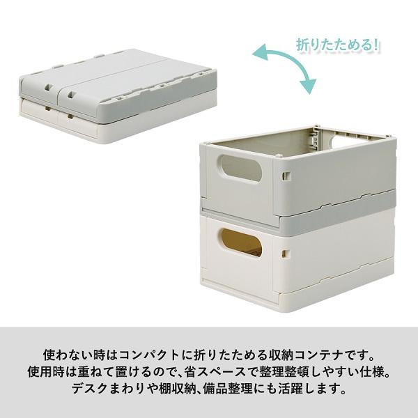 ミニコンテナ 卓上コンテナ 折りたたみケース 小物収納 デスク整理 記念品 ノベルティ 折りたたみコンテナ
